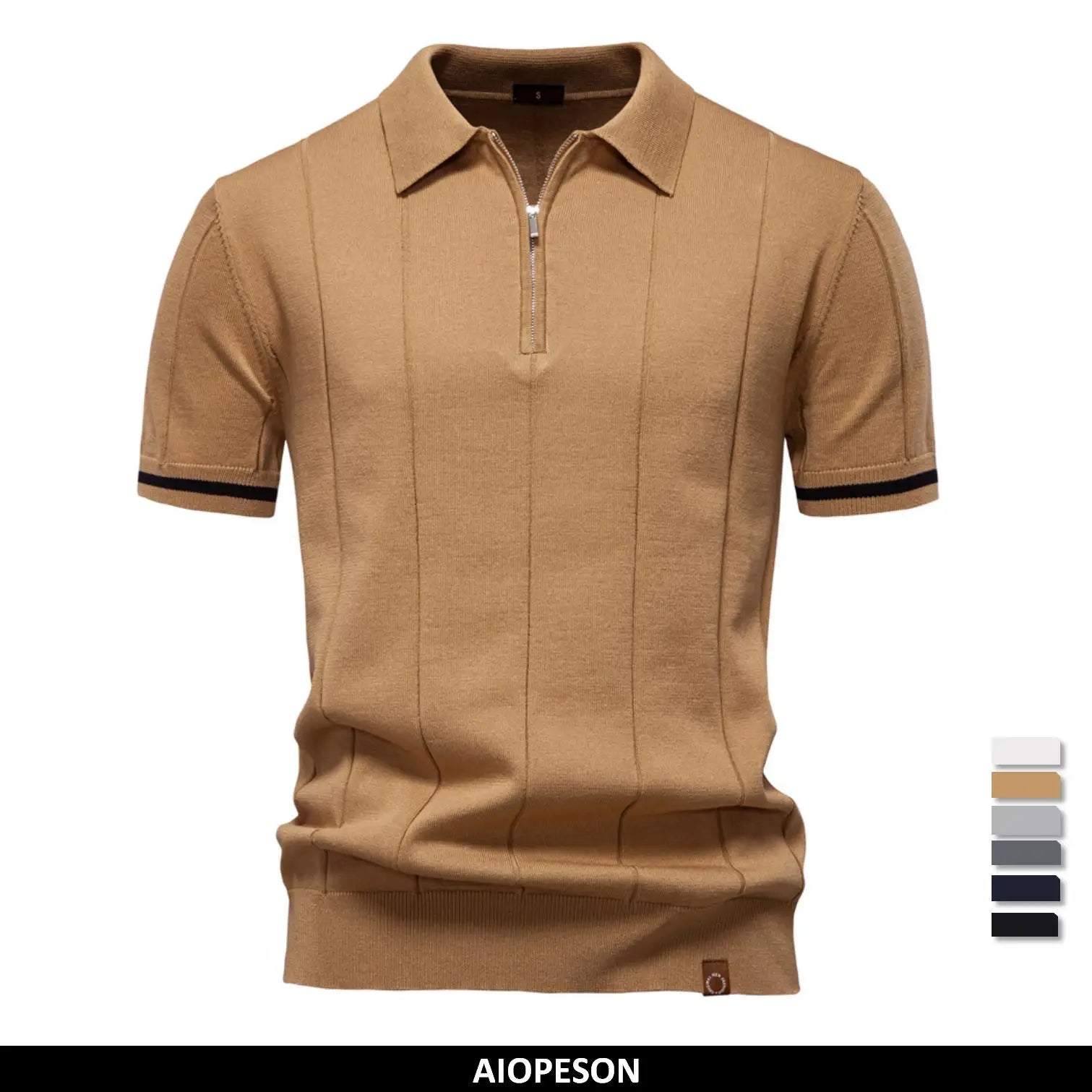 Menxclusive™ | Heren Polo Shirt Met Rits